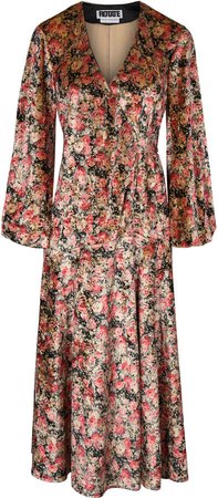 ROTATE Beatrix Floral Velvet Dress