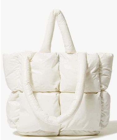 white puffer bag