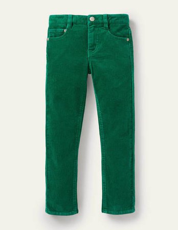 Slim Cord Stretch Pants - Forest Green | Boden US