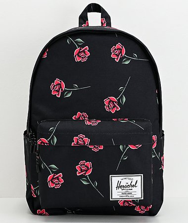 Herschel Supply Co. Classic XL Rose Print & Black Backpack | Zumiez