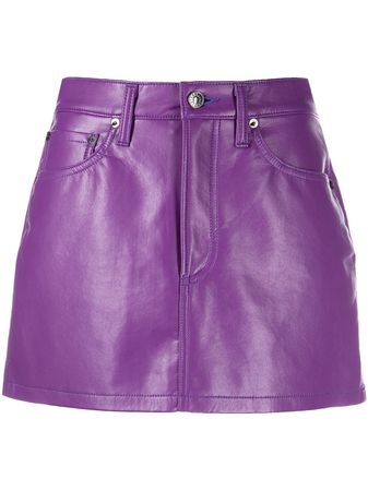 AGOLDE Liv recycled-leather Mini Skirt