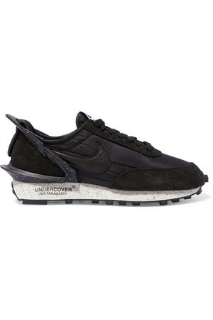 Nike | + Undercover Daybreak leather-trimmed shell and suede sneakers | NET-A-PORTER.COM