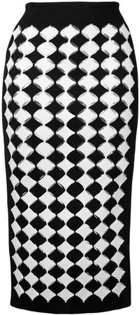 diamond-knit skirt