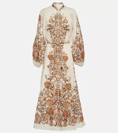 Devi Paisley Linen Maxi Dress in Multicoloured - Zimmermann | Mytheresa