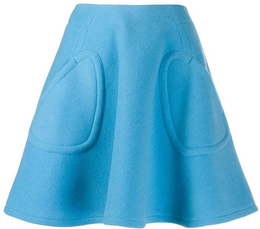 high-waist A-line skirt