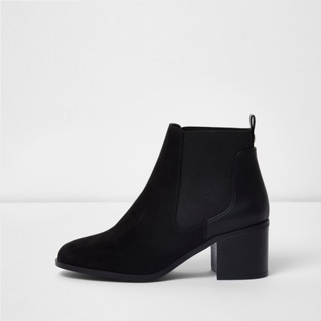 Black block heel ankle chelsea boots - Shoes & Boots - Sale - women