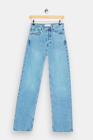Blue Overdyed 90s Straight Jeans | Topshop