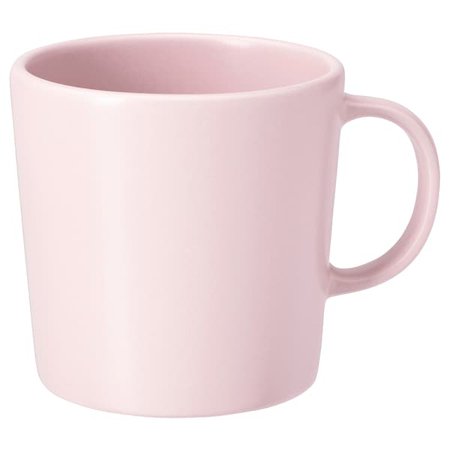 DINERA Mug, light pink, 10 oz (30 cl) - IKEA