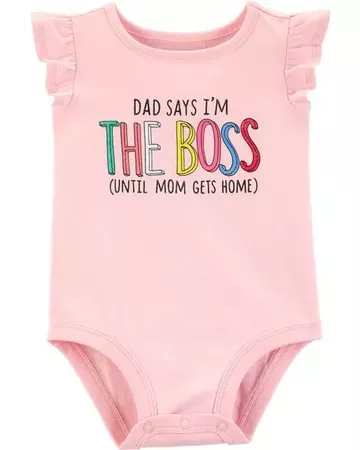 Baby Girl Dad Says I'm The Boss Collectible Bodysuit | Carters.com