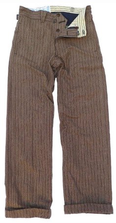 brown pinstripe pants