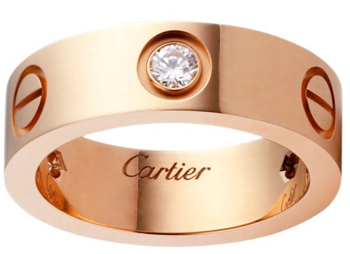 Cartier | LOVE Ring, 3 diamonds – Pink Gold