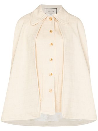 Gucci Detachable cape-effect Tweed Vest - Farfetch