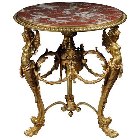 Empire Splendid French Saloon Table, Bronze Gilt For Sale at 1stDibs