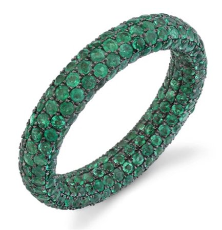 Green emerald ring band