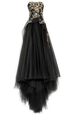 Tulle Ball Gown With Structured Bodice by Marchesa | Moda Operandi