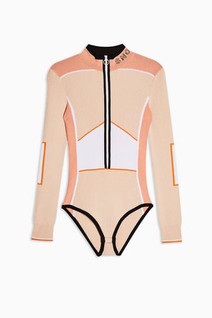 **Pink Knitted Layering Ski Bodysuit by Topshop SNO | Topshop