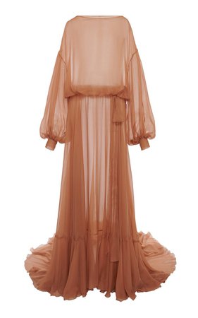 Draped Silk-Chiffon Gown By Valentino | Moda Operandi