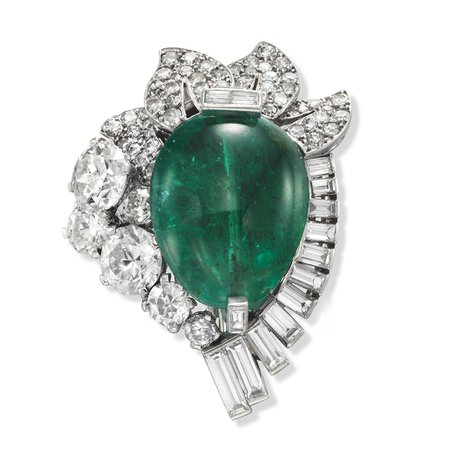 Cartier, Emerald and Diamond Brooch