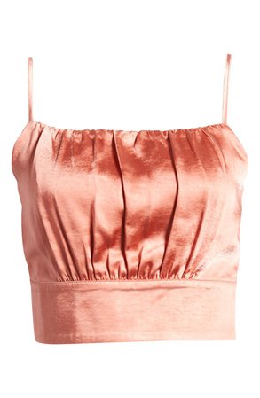 Lulus Luxed Out Satin Crop Tank | Nordstrom