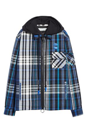 Off-White Relaxed Fit Padded Flannel Shirt | Nordstrom
