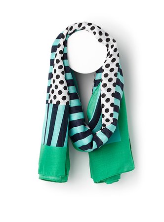 Stripes and dots scarf | Only | Shop Women's Light Scarves online | Simons