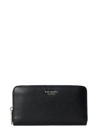 spencer zip-around continental wallet black