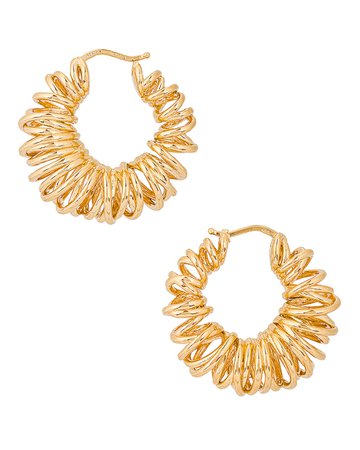 Bottega Veneta Orecchini Earrings in Yellow Gold | FWRD
