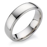 Men's Brushed & Polished Titanium Ring | 0004885 | Beaverbrooks the Jewellers
