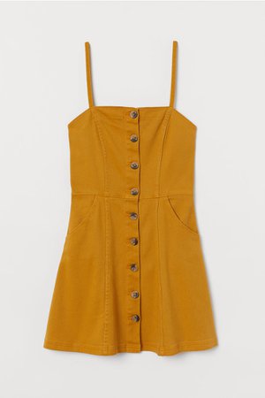 Fitted dress - Mustard yellow - | H&M GB