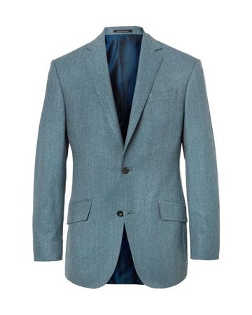 Lyst - Richard James Aqua-blue Slim-fit Wool-flannel Suit Jacket in Blue for Men