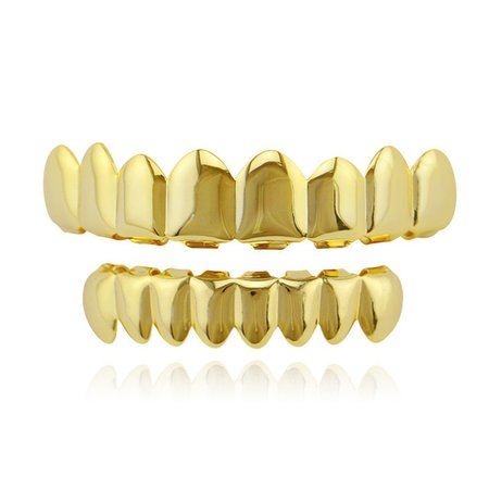 HIP HOP Gold Teeth Grillz Top & Bottom 8 Teeth Grills Dental Cosplay Vampire Tooth Caps Rapper Party Jewelry Gift XHYT1007-in Body Jewelry from Jewelry & Accessories on Aliexpress.com | Alibaba Group