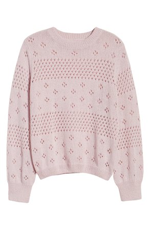 ASTR the Label Belle Pointelle Sweater pink