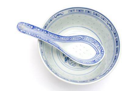 Asian Spoon And Bowl Made Of Fine China Stock Photo, Picture And Royalty Free Image. Image 6078171.