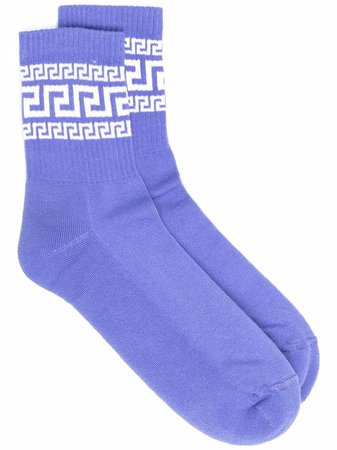 Versace Greca Ribbed Socks - Farfetch
