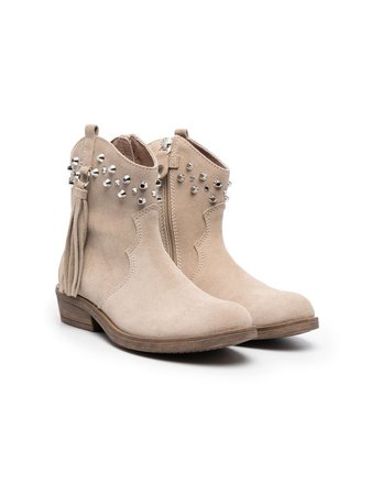 Shop Twin-Set studded cowboy ankle boots with Express Delivery - Farfetch