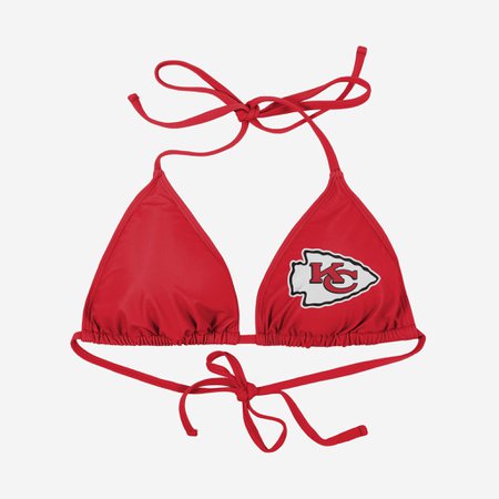 Kansas City Chiefs Womens Solid Logo Bikini Top FOCO