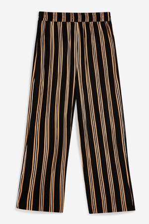 PETITE Stripe Plisse Trousers | Topshop