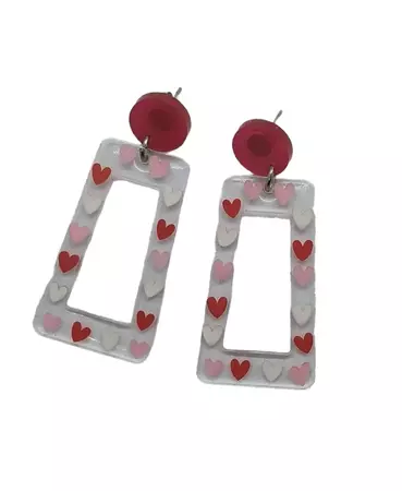 valentine's day geometric earrings