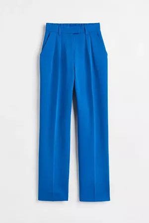 High-waisted tailored trousers - Bright blue - MUJER | H&M ES