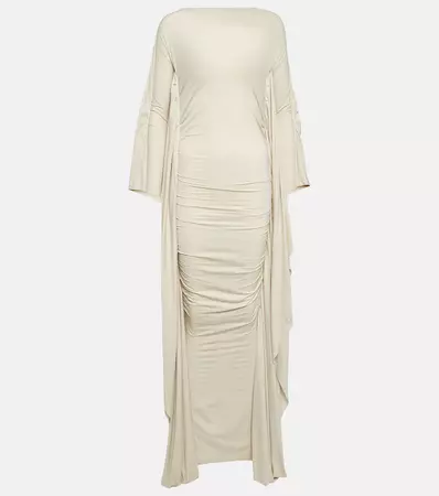 Draped Jersey Gown in Beige - Acne Studios | Mytheresa