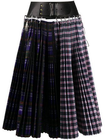 Chopova Lowena Tartan Print Pleated Skirt - Farfetch