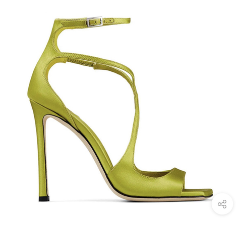 olive green satin heel