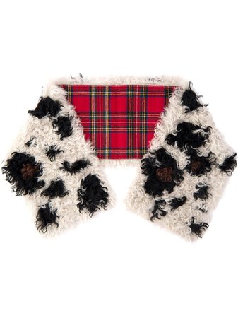 Shop black Miu Miu wraparound shearling scarf with Express Delivery - Farfetch