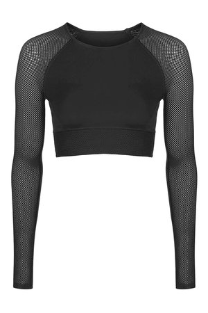 Mesh Detailed Long Sleeve Crop by Ivy Park - ShopperBoard