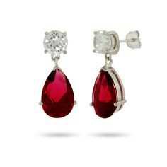 Ruby and Diamond Earrings - Pinterest