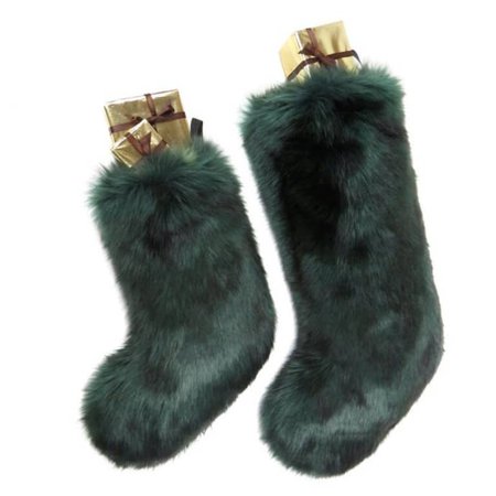 Trouva: Small Spruce Luxury Faux Fur Christmas Stocking