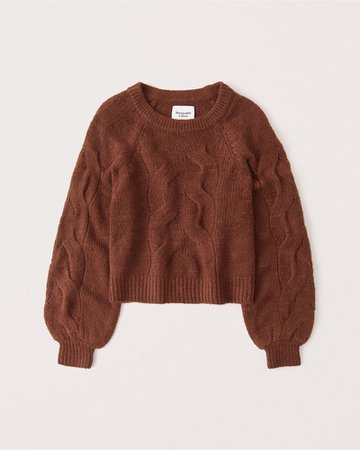 Women's Cable Crewneck Sweater | Women's | Abercrombie.com