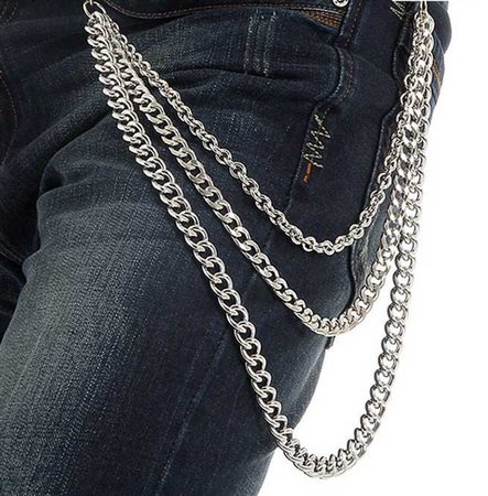 Street Punk Rock Metal Pants Belt Chain      (1) By Fab Threads $22.26 CAD