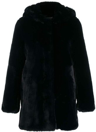Paris hooded single-breasted coat