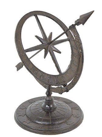 Amazon.com : Iron Armillary Sundial with Arrow : Garden & Outdoor